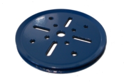 Pulley 75mm dia without boss (blue)