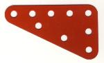 Triangular Plate 5x3 holes, light red