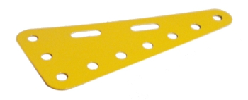Triangular Flexible Plate 7x3 holes - yellow