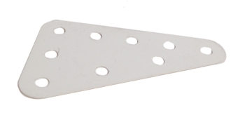 Triangular Plate 5x3 holes, off-white plastic