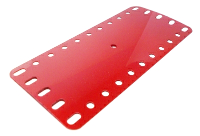 Plastic Plate 11x5 holes, bright red