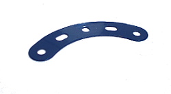 Curved Strip 5 holes, stepped, UK Dark Blue