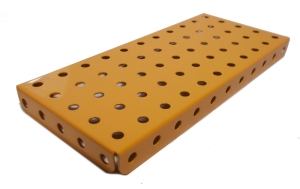Flanged Plate 11x5 holes, UK Yellow