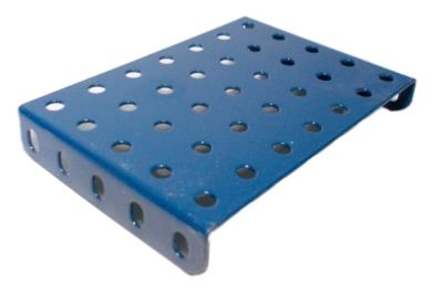 Flanged Plate, 7x5 holes - blue