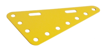 Triangular Flexible Plate 7x4 holes - yellow