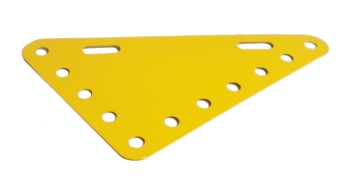 Triangular Flexible Plate 7x5 holes - yellow