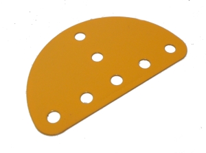Semi-Circular Plate, UK Yellow