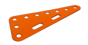 Triangular Flexible Plate 7x3 holes - orange ** HALF PRICE **