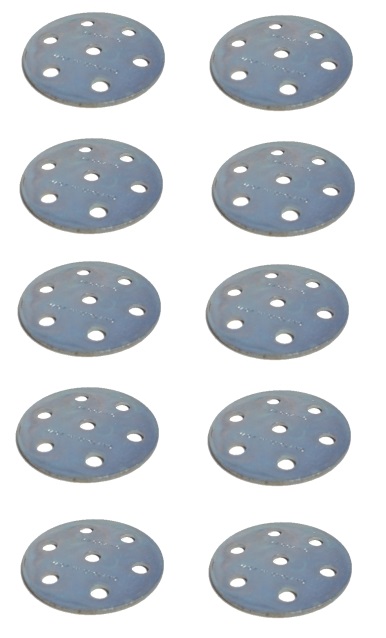 10 x Wheel Disc 6 holes, zinc  ** SAVE **