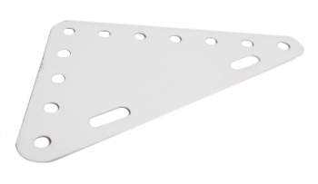 Triangular Plate 7x5 holes, white plastic