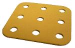 Flat Plate 3x3 holes, UK Yellow