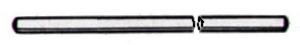 Axle Rod 140mm steel, round end