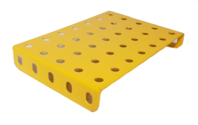 Flanged Plate, 7x5 holes - yellow