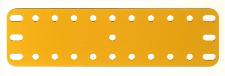 Plastic Plate 11x3 holes, UK yellow