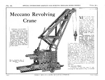 REVOLVING CRANE