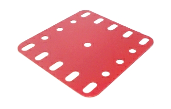 Plastic Plate 5x5 holes, light red