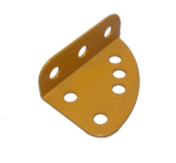 Quarter Circular Flanged Plate (R/H), UK Yellow