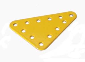 Triangular Flat Plate 4x5 holes (yellow)