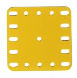 Plastic Plate 5x5 holes, UK yellow