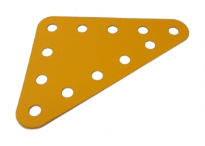 Triangular Flexible Plate 5x4 holes, UK Yellow