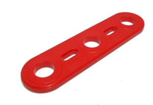 Flat Strip 3 holes, red