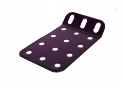 Obtuse Flanged Plate 4x3 holes - metallic purple