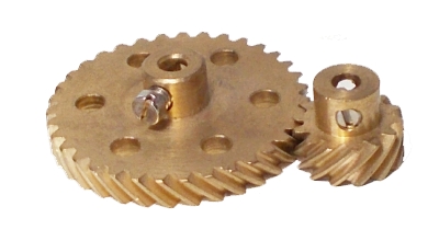 Helical 35T Gear left hand & 14T Pinion right hand