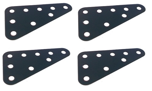 4 x Triangular Plate 5x3 holes, dark grey  ** SAVE **
