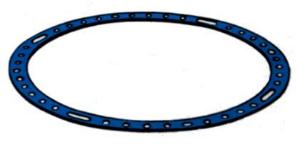 Circular Strip 190mm dia, black (used)