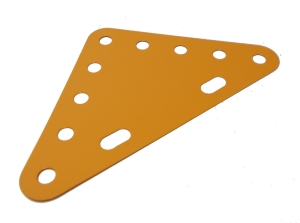 Triangular Flexible Plate 5x5 holes, UK Yellow