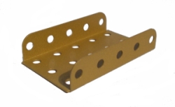 Flanged Plate 3x5 holes - metallic gold ** SAVE 50% **