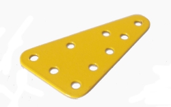 Triangular Flat Plate 3x5 holes (yellow)