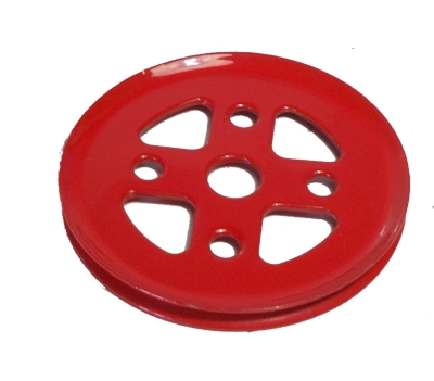 Pulley 50mm dia without boss (red)