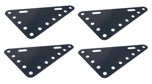 4 x Triangular Flexible Plate 7x5 holes - dark grey **SAVE **