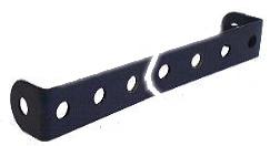 Double Angle Strip 11x1 holes, UK Dark Blue