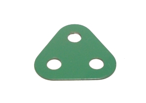 Triangular Plate 2 x 2 holes, light green