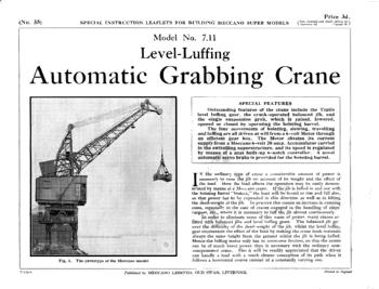 LEVEL LUFFING AUTOMATIC GRABBING CRANE