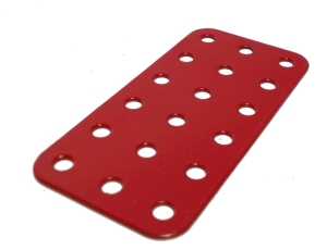 Flat Plate, 6x3 holes, 1960's light red