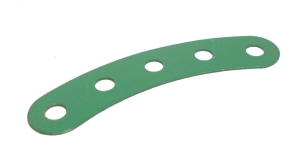 Curved Strip 5 holes, light green