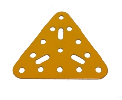 Triangular Flat Plate 9x9 holes (UK Yellow)