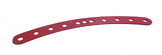 Curved Strip 10 holes, red