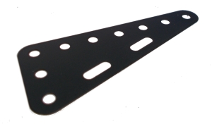 Triangular Plate 7x3 holes - black