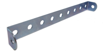 Double Angle Strip, 9x1 hole, zinc