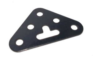 Corner Bracket 3x3 holes - dark grey 