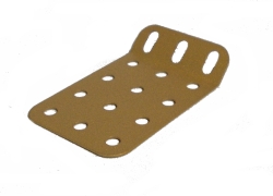 Obtuse Flanged Plate 4x3 holes - metallic gold