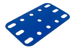 Plastic Plate 5x3 holes, blue