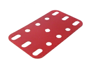 Plastic Plate 5x3 holes, light red