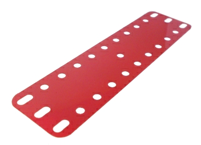 Plastic Plate 11x3 holes, light red