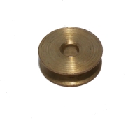 Pulley (no boss) 12mm dia, UK dull Brass