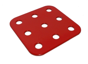 Flat Plate, 3x3 holes - French red